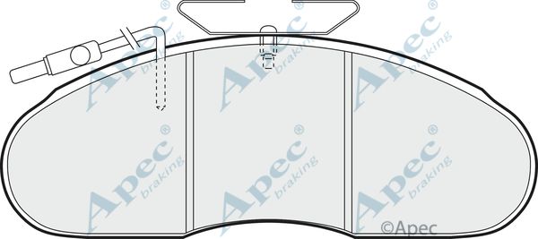 APEC BRAKING Комплект тормозных колодок, дисковый тормоз PAD838